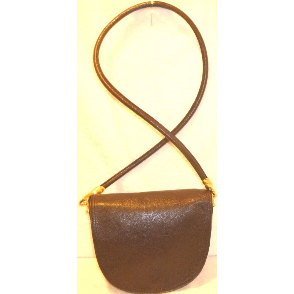 De Vecchi cognac brown leather cross body handbag